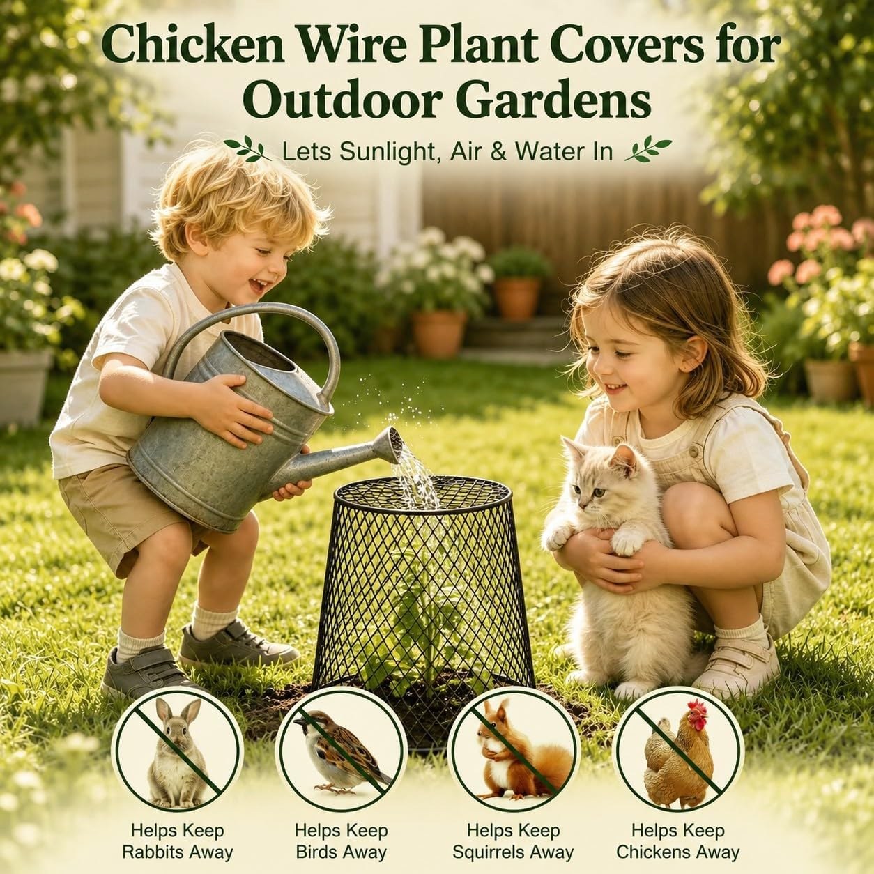AQGYSYY Chicken Wire Cloches & Plant Protectors
