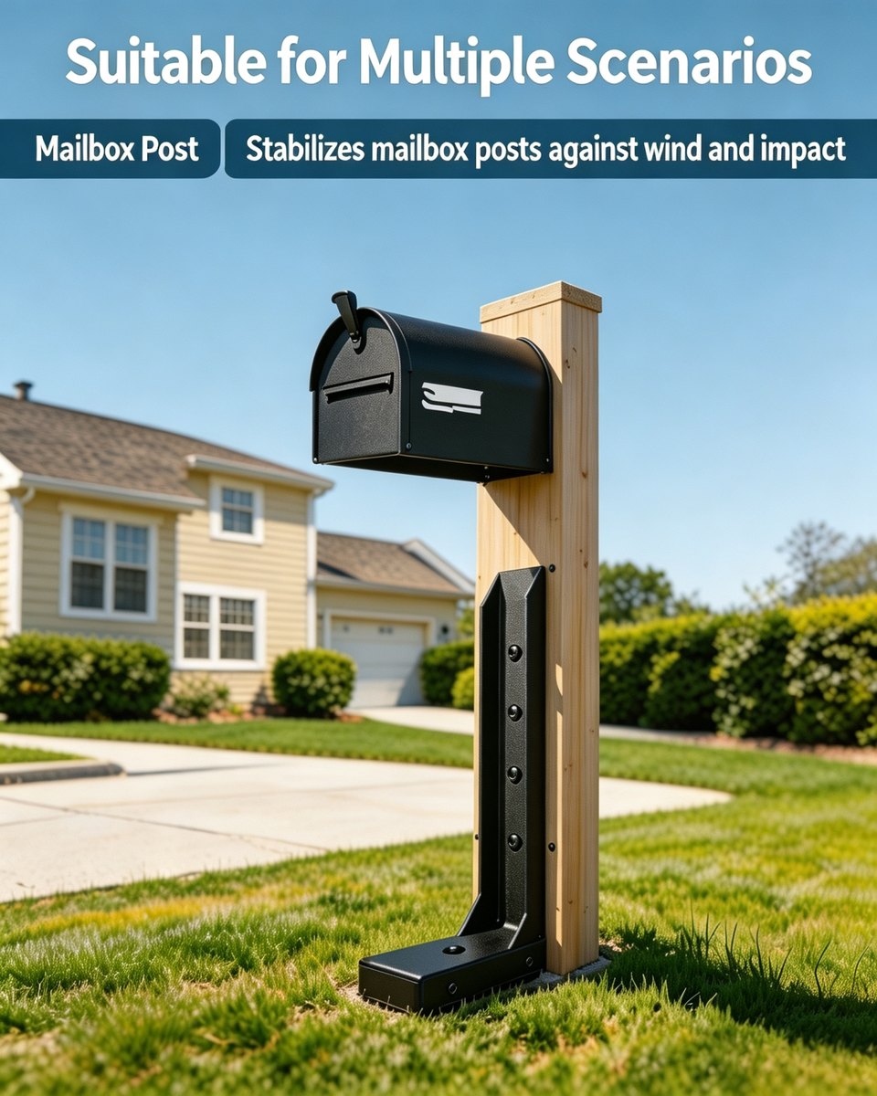 Mailbox post scenario: stabilizes mailbox posts against wind and impact